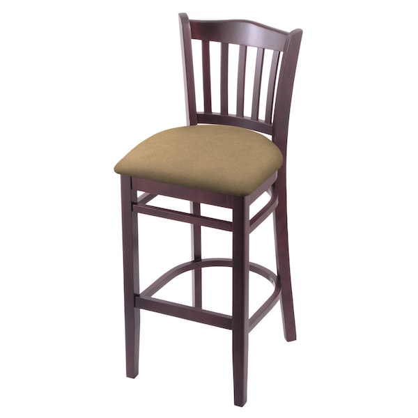 25" Counter Stool, Dark Cherry Finish, Canter Sand Seat